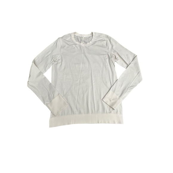 Lululemon Swiftly Womens Size 4 White Top Tech Long Sleeve Activewear #FF1-5 - Picture 7 of 7